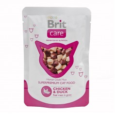  Вологий корм для котів Brit Care Cat pouch 80 г з куркою і качкою (пауч)