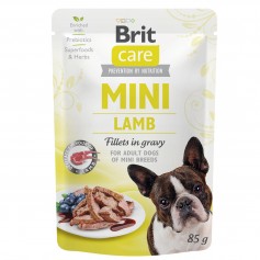 Влажный корм для собак малых пород Brit Care Mini pouch филе ягненка в соусе 85 г