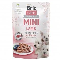 Влажный корм для щенков Brit Care Mini pouch филе ягненка в соусе 85 г