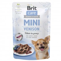 Вологий корм для собак малих порід Brit Care Mini pouch філе оленя в соусі 85 г