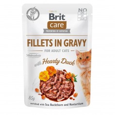 Вологий корм для котів Brit Care Cat pouch філе качки в соусі 85 г