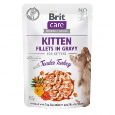 Вологий корм для кошенят Brit Care Cat pouch філе індички в соусі 85 г