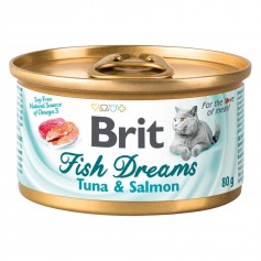 Влажный корм для котов Brit Fish Dreams 80 г с тунцом и лососем