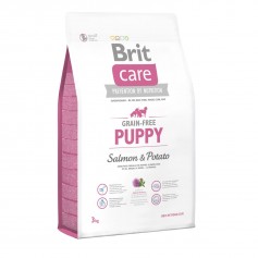 Сухий гіпоалергенний корм для цуценят Brit Care (Брит Кеа) GF Puppy Salmon & Potato 3 кг з лососем і картоплею