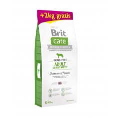 Сухий корм для собак великих порід  Brit Care GF Adult Large Breed Salmon & Potato з лососем та картоплею, 12+ 2 кг