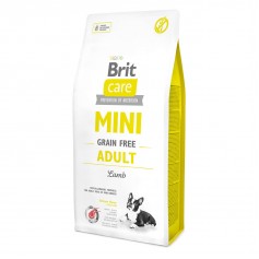 Сухий гіпоалергенний корм для собак міні порід Brit Care (Брит Кеа) GF Mini Adult 7 кг Lamb з ягням