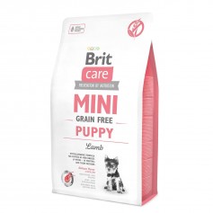 Сухой гипоаллергенный корм для щенков мини пород Brit  Care (Брит Кеа) GF Mini  Puppy 2 кг Lamb с ягненком