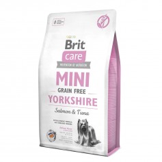 Сухий гіпоалергенний корм для йорков Brit Care (Брит Кеа) GF Mini Yorkshire 2 кг з лососем і тунцем