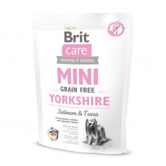 Сухий гіпоалергенний корм для йорков Brit Care (Брит Кеа) GF Mini Yorkshire 400 г з лососем і тунцем