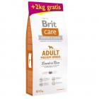 Сухий корм для собак середніх порід Brit Care Adult Medium Breed Lamb & Rice з ягням та рисом, 12+2 кг