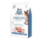 Сухий гіпоалергенний корм для великих порід котів Brit Care (Брит Кеа) Cat GF Large cats Power & Vitality 400 г з качкою і куркою