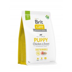 Корм для цуценят Brit Care Dog Sustainable Puppy Chicken & Insect з куркою та комахами, 3 кг