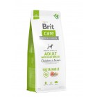 Корм для собак средних пород Brit Care Dog Sustainable Adult Medium Breed Chicken & Insect с курицей и насекомыми, 12 кг