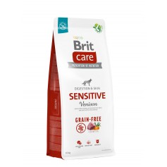 Корм для собак с чувствительным пищеварением Brit Care Dog Grain-free Sensitive Venison беззерновой с олениной, 12 кг