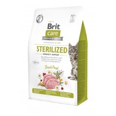 Сухий корм для стерилізованих котів Brit Care Cat GF Sterilized Immunity Support зі свининою, 0,4 кг