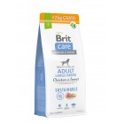 Корм для собак великих порід Brit Care Dog Sustainable Adult Large Breed Chicken & Insect з куркою та комахами, 12 + 2 кг