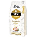 Сухий гіпоалергенний корм для собак вагою до 25 кг Brit Fresh (Брит Фреш) Chicken & Potato Adult 2,5 кг з м'ясом свіжої курки і картоплею