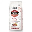 Сухой гипоаллергенный корм для щенков крупных пород Brit Fresh (Брит Фреш) Beef&Pumpkin Puppy Large 12 кг со свежей говядиной и тыквой