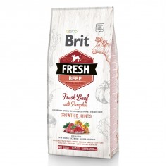 Сухой гипоаллергенный корм для щенков крупных пород Brit Fresh (Брит Фреш) Beef&Pumpkin Puppy Large 12 кг со свежей говядиной и тыквой