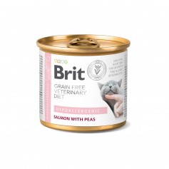 Вологий корм для котів з харчовою алергією Brit GF Veterinary Diets (Брит ветеринарна дієта) Cat Hypoallergenic 200 г (лосось та горошек)