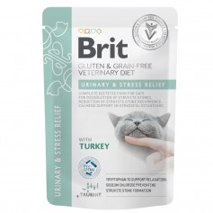 Корм вологий для котів Brit GF VetDiet Urinary and Stress Relief з індичкою, 85 г