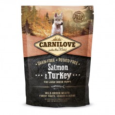 Сухий корм холістік для цуценят великих порід Carnilove (Карнілав) Puppy Large Breed Salmon & Turkey 1,5 кг з лососем та індичкою