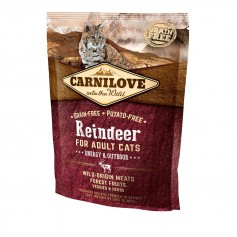 Сухий корм холістік для активних котів Carnilove (Карнілав) Cat Energy & Outdoor 400 г з північним оленем