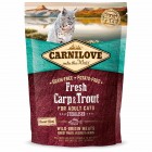 Сухий корм холістік для стерилізованих кішок Carnilove Fresh (Карнілав Фреш) Carp & Trout Sterilised for Adult cats 400 г зі свіжим м'ясом коропа і форелі