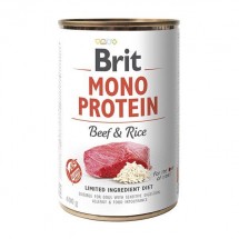 Вологий корм для собак Brit (Брит) Mono Protein (Моно Протеїн) Dog 400 г з яловичиною і темним рисом (консерва)