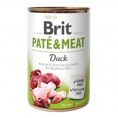 Влажный корм для собак Brit (Брит) Pate & Meat Пате) Dog 400 г с уткой (консерва)