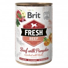 Влажный корм для собак  Brit Fresh (Брит Фреш)  Beef&Pumpkin 400 г с говядиной и тыквой (консерва)