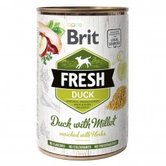 Влажный корм для собак  Brit Fresh (Брит Фреш) Duck&Millet 400 г с уткой и пшеном (консерва)