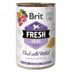 Вологий корм для собак Brit Fresh (Брит Фреш) Veal & Millet 400 г з телятиною і пшоном (консерва)