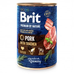 Влажный корм для собак Brit Premium (Брит Премиум) by Nature 400 г свинина со свиной трахеей (консерва)