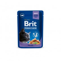 Влажный корм для котов Brit Premium Cat pouch 100 г с треской (пауч)