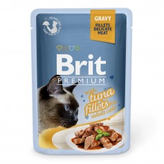 Влажный корм для котов Brit Premium (Брит Премиум) Cat pouch 85 г филе тунца в соусе (пауч)