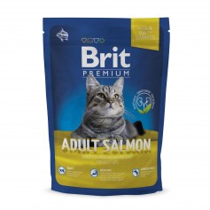 Сухий корм для дорослих котів Brit Premium (Брит Преміум) Cat Adult Salmon 800 г з лососем