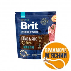 Сухий корм для собак з чутливим травленням Brit Premium (Брит Преміум) Dog Sensitive Lamb 1 кг з ягням