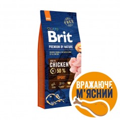 Сухой корм для собак с повышенной активностью Brit Premium (Брит Премиум) Dog Sport 15 кг с курицей