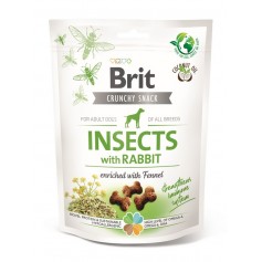 Ласощі для собак Brit Care Dog Crunchy Cracker Insects with Rabbit для імунітету, комахи, кролик і фенхель, 200 г