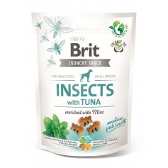 Ласощі для собак Brit Care Dog Crunchy Cracker Insects with Tuna для свіжості подиху комахи, тунець, м'ята, 200 г