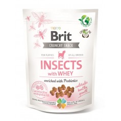 Ласощі для цуценят Brit Care Dog Crunchy Cracker Puppy Insects with Whey для росту, комахи, сироватка і пробіотики, 200 г