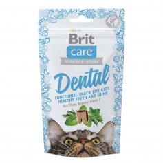 Функціональні ласощі для здоров'я зубів для котів Brit Care (Брит Кеа) Dental з індичкою 50г