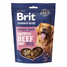 Лакомства для собак Brit Premium Semi-moist Snacks Beef with Apples полувлажные с говядиной и яблоками 180 г